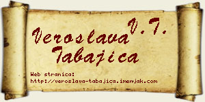 Veroslava Tabajica vizit kartica